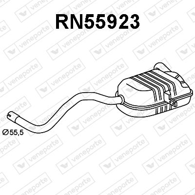 VENEPORTE RN55923 Глушитель выхлопных газов  для RENAULT MEGANE II (BM0/1_, CM0/1_) 2.0 16V Turbo