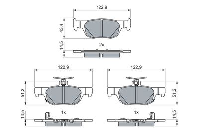 SET PLACUTE FRANA FRANA DISC BOSCH 0986460027 4