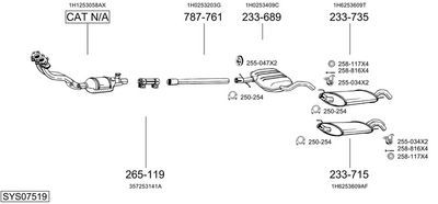 ABGASANLAGE BOSAL SYS07519