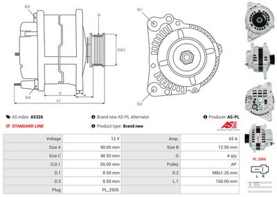 GENERATOR / ALTERNATOR AS-PL A5326 4