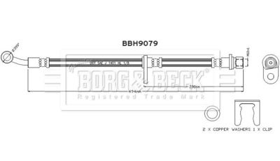 Brake Hose Borg & Beck BBH9079