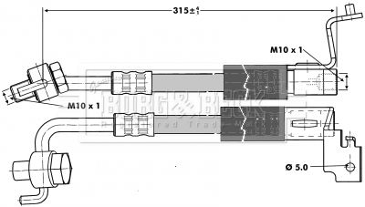 спирачен маркуч BORG & BECK BBH6694