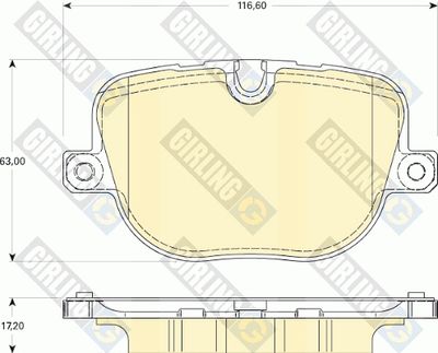 GIRLING 6118241 Тормозные колодки и сигнализаторы  для LAND ROVER RANGE ROVER III (L322) 4.4 D 4x4