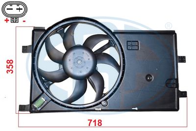 Вентилятор, охлаждение двигателя ERA 352141 для CITROËN NEMO