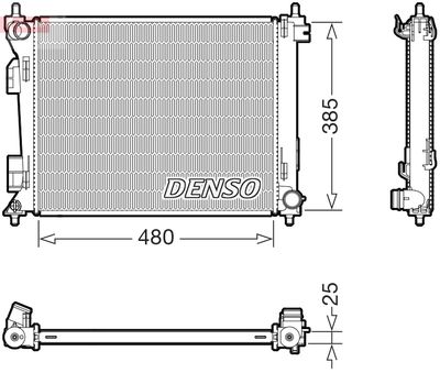 Радиатор, охлаждение двигателя DENSO DRM43010 для KIA STONIC