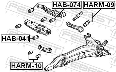 SUPORT TRAPEZ FEBEST HAB074 1