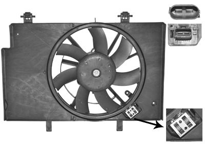 Вентилятор, охлаждение двигателя VAN WEZEL 1807749 для FORD B-MAX