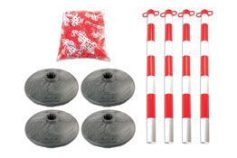 Laser Tools Set of 4 Posts & Bases with Chain