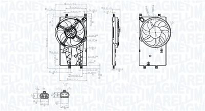 Větrák, chlazení motoru MAGNETI MARELLI 069422904010