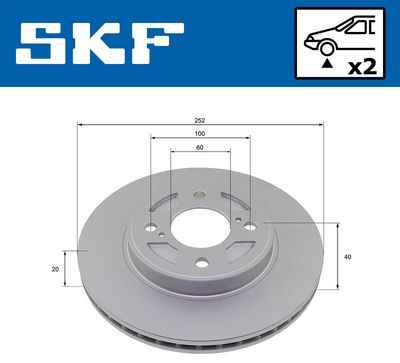 спирачен диск SKF VKBD 81310 V2