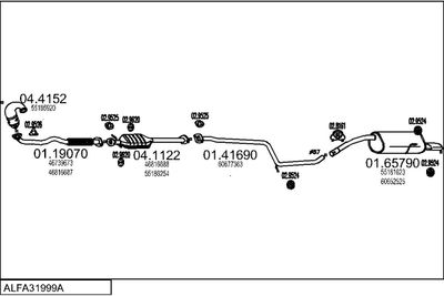 Układ wydechowy MTS ALFA31999A016586