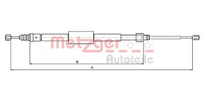 Тросик, cтояночный тормоз METZGER 10.6689 для RENAULT GRAND SCENIC