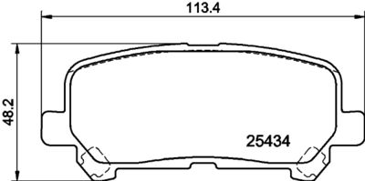 Комплект тормозных колодок, дисковый тормоз HELLA 8DB 355 040-131 для TOYOTA HIACE