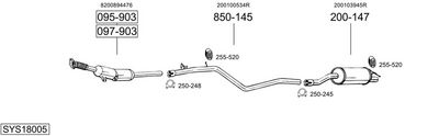 Изпускателна система BOSAL SYS18005
