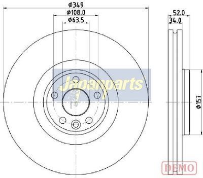 спирачен диск JAPANPARTS DI-L17C