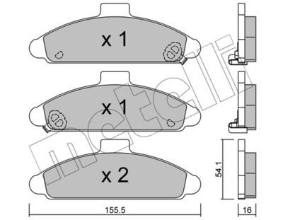 Комплект тормозных колодок, дисковый тормоз METELLI 22-0723-0 для HYUNDAI S COUPE