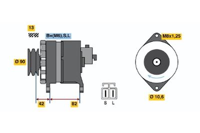 Генератор BOSCH 9 120 335 001 для NISSAN SERENA