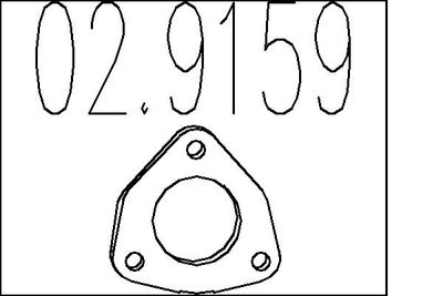 MTS 02.9159 Прокладка глушителя  для FIAT CINQUECENTO (Фиат Кинqуекенто)