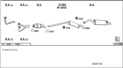 SISTEM DE ESAPAMENT WALKER AD25148