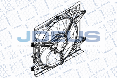 Вентилятор, охлаждение двигателя JDEUS EV8B0500 для FIAT PANDA