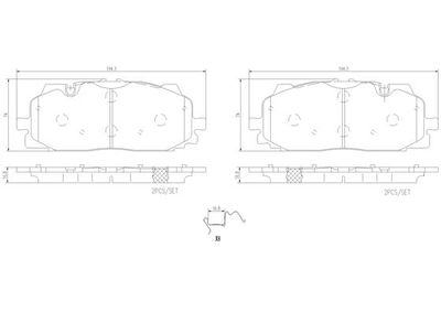 Sada brzdových destiček, kotoučová brzda BREMBO P85165N