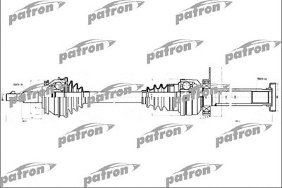 Приводной вал PATRON PDS4500 для VW TRANSPORTER