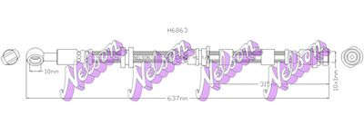 Тормозной шланг KAWE H6863 для MITSUBISHI OUTLANDER