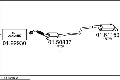 SISTEM DE ESAPAMENT MTS FORD72189A028239
