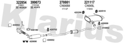 Układ wydechowy KLARIUS 631349E