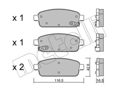 Brake Pad Set, disc brake 22-0840-0