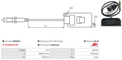 SENZOR NOX INJECTIE ADITIV AS-PL NOX9274 2