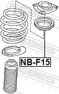 Rolling Bearing, suspension strut support mount NB-F15