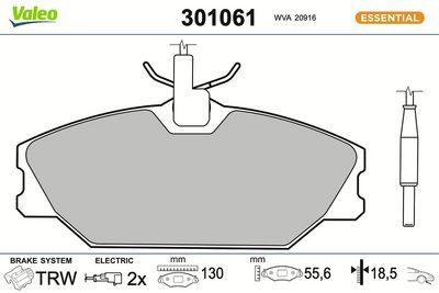BREMSBELAGSATZ SCHEIBENBREMSE