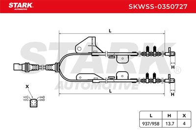 датчик, обороти на колелото STARK SKWSS-0350727