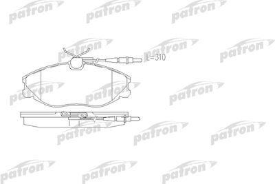 Комплект тормозных колодок, дисковый тормоз PATRON PBP1063 для CITROËN ZX
