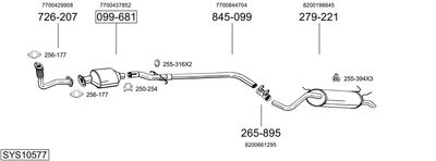 Układ wydechowy BOSAL SYS10577
