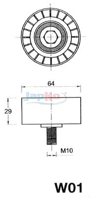 MECANISM TENSIONARE CUREA DISTRIBUTIE JAPKO 45W01 2