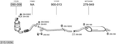 Układ wydechowy BOSAL SYS10056