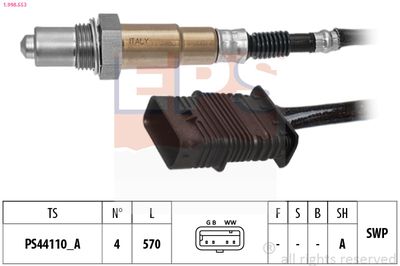 Sonda lambda EPS 1.998.553