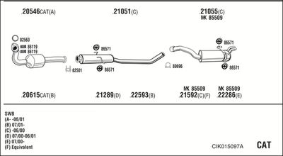 Układ wydechowy WALKER CIK015097A