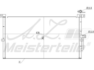 кондензатор, климатизация A.Z. Meisterteile AZMT-45-030-1418