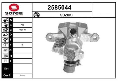 EAI 2585044 Тормозной суппорт  для SUZUKI SX4 (EY, GY) 1.6 VVT (RW 416)