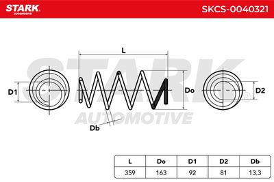 пружина за ходовата част STARK SKCS-0040321