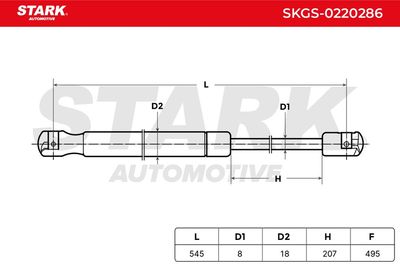 газов амортисьор, багажно/товарно пространство STARK SKGS-0220286