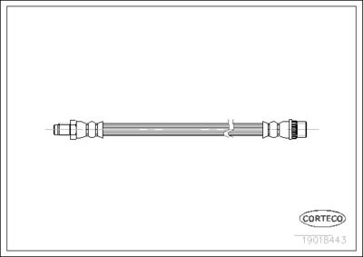Тормозной шланг CORTECO 19018443 для LANCIA Y10