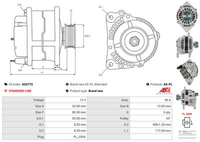 GENERATOR / ALTERNATOR AS-PL A5577S 4