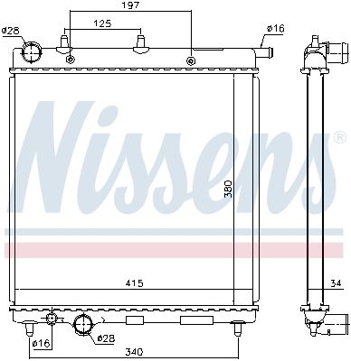 Radiator, engine cooling 61279