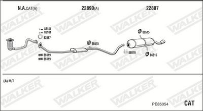 SISTEM DE ESAPAMENT WALKER PE85054