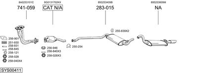 Изпускателна система BOSAL SYS00411