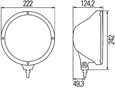 Fjernlygte HELLA 1F8 009 797-121